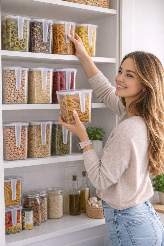 Premium Airtight Food Storage Container (915g) – BPA-Free Stackable Kitchen Organizer for Rice, Dal, Snacks & Dry Fruits