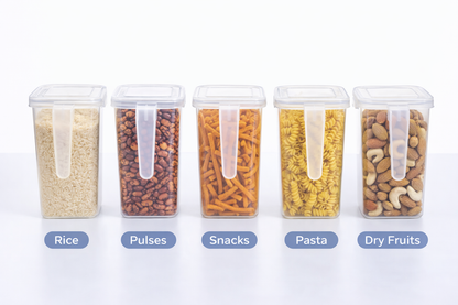 Premium Airtight Food Storage Container (915g) – BPA-Free Stackable Kitchen Organizer for Rice, Dal, Snacks & Dry Fruits